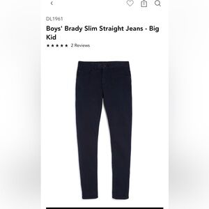 Boys DL1961 “Brady” slim jeans in dark sapphire
